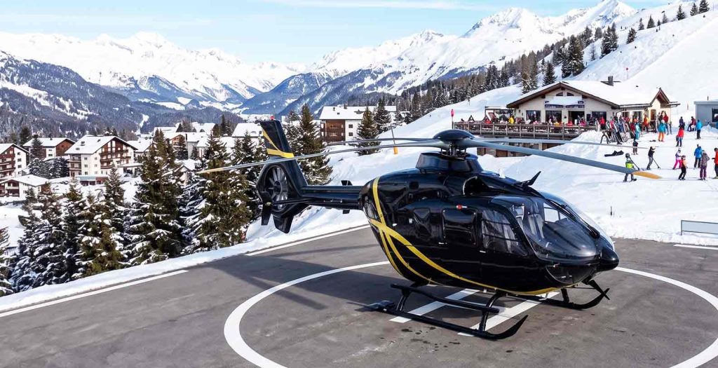 Luxury helicopter transfer Valle Nevado, Chile